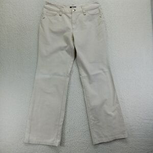 a.n.a Jeans Womens 10 (32x31) Straight Stretch Denim‎ Cotton Blend Ivory